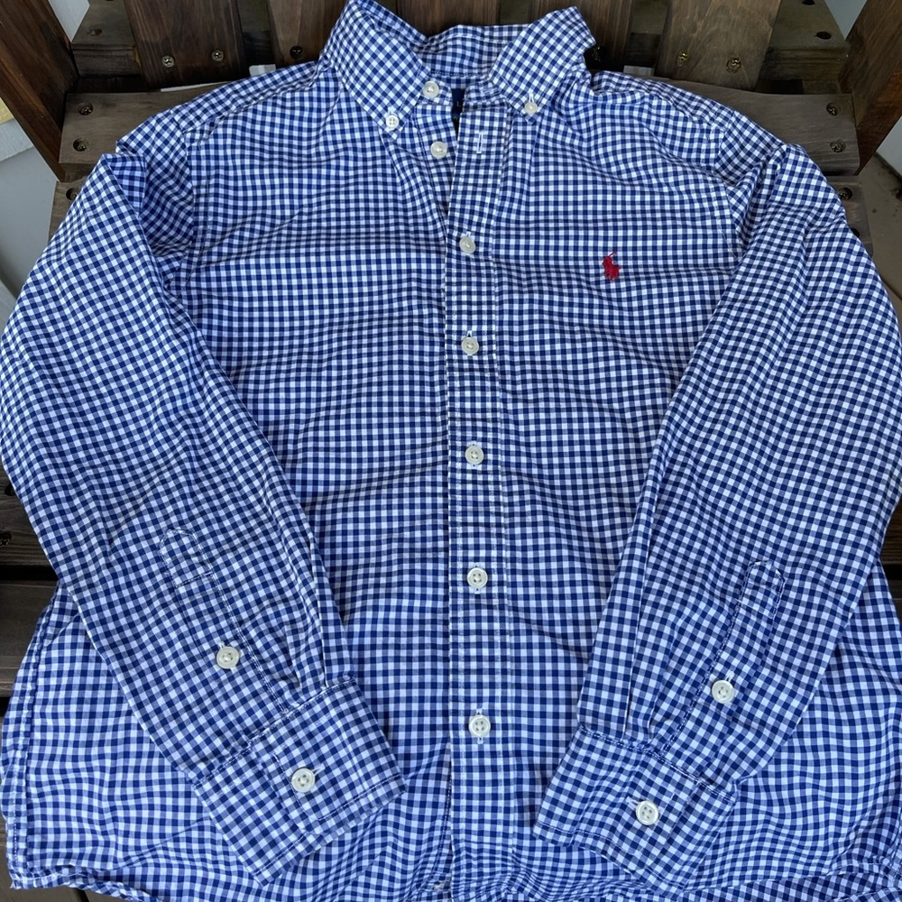 Ralph Lauren Blue Gingham Button-down